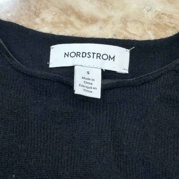 Nordstrom Wool and Cashmere Sweater. Black. Size Small. NWT - Picture 3 of 8